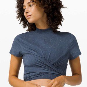 LULULEMON🖤 Time to Restore Mock Neck Short Sleeve Size 4
